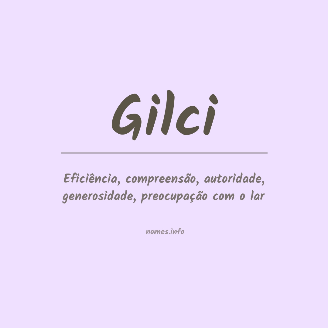 Significado do nome Gilci