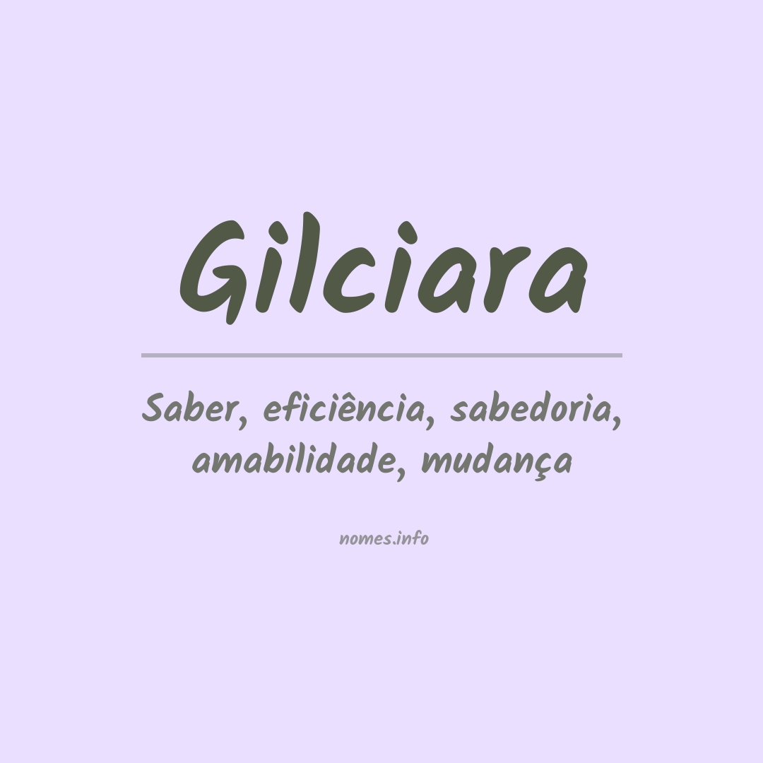 Significado do nome Gilciara