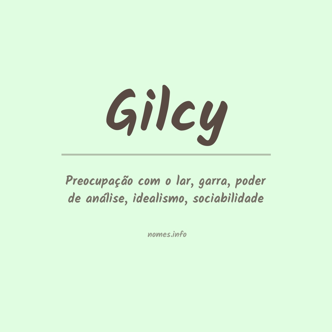 Significado do nome Gilcy