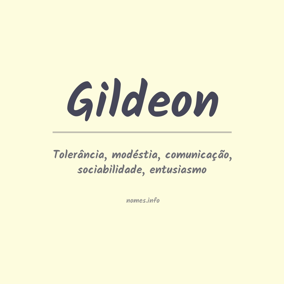Significado do nome Gildeon