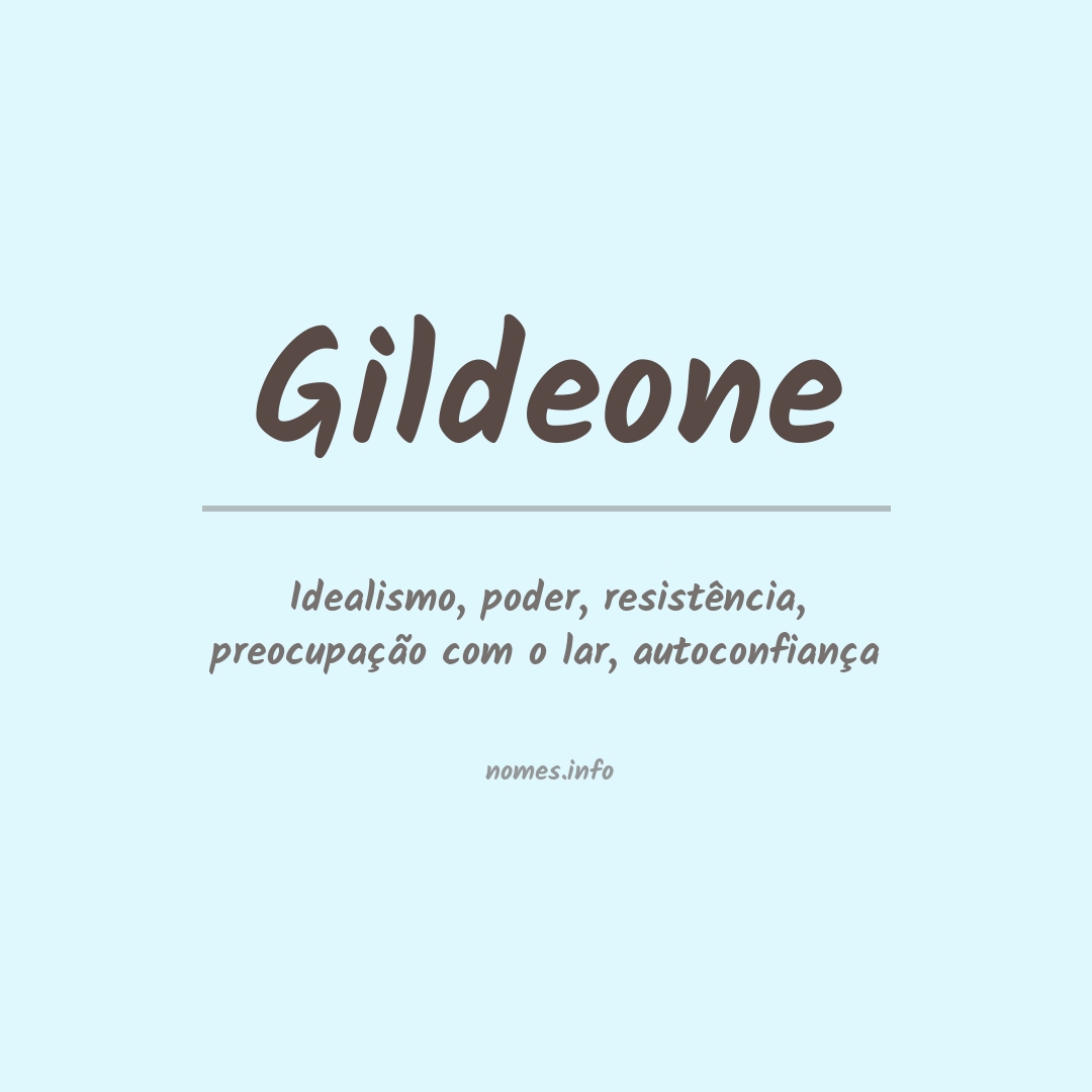 Significado do nome Gildeone