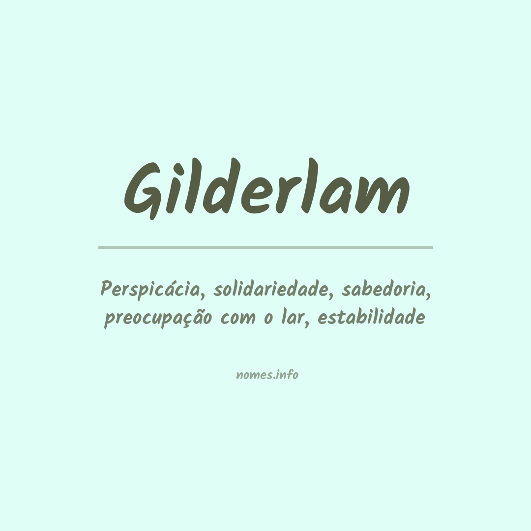 Significado do nome Gilderlam