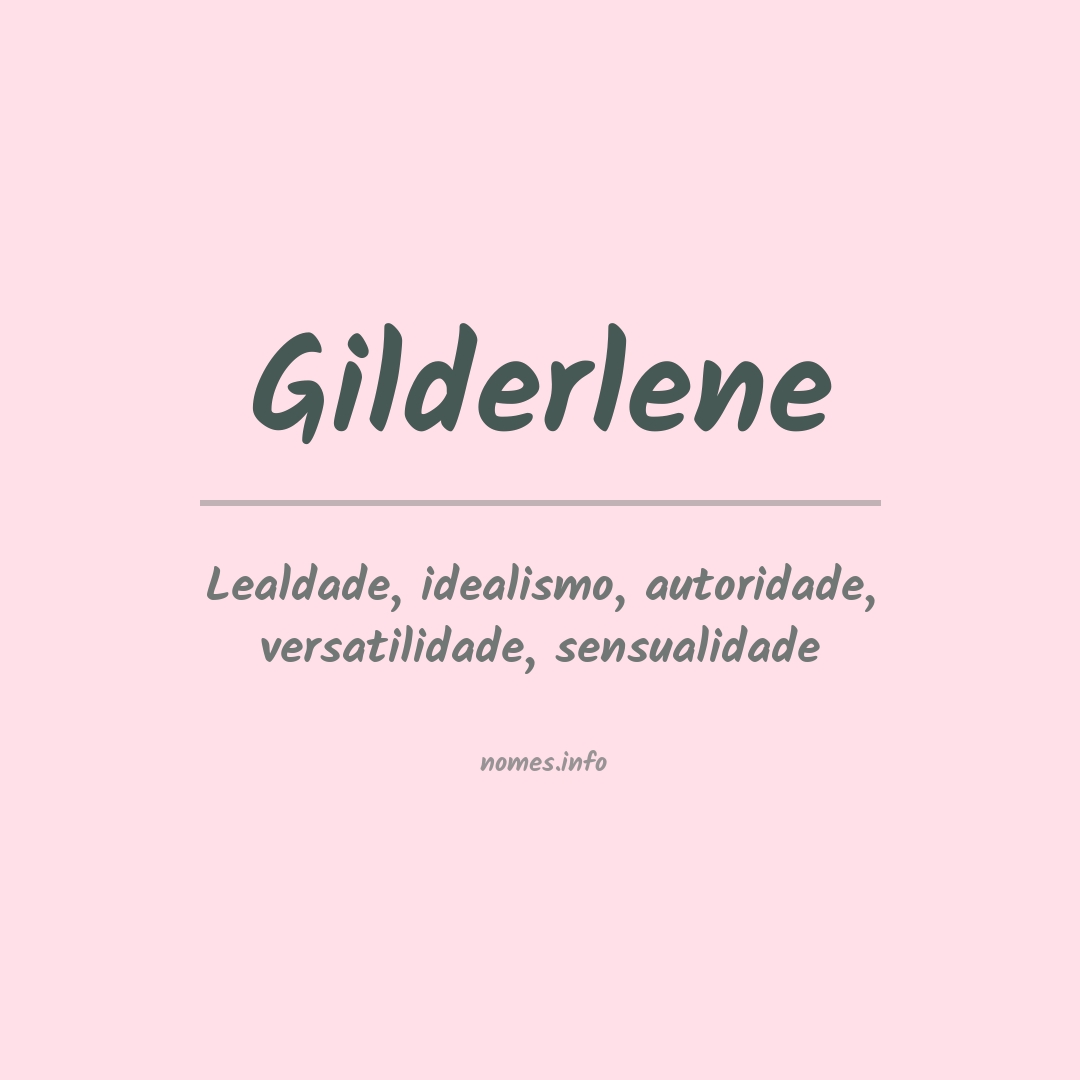 Significado do nome Gilderlene