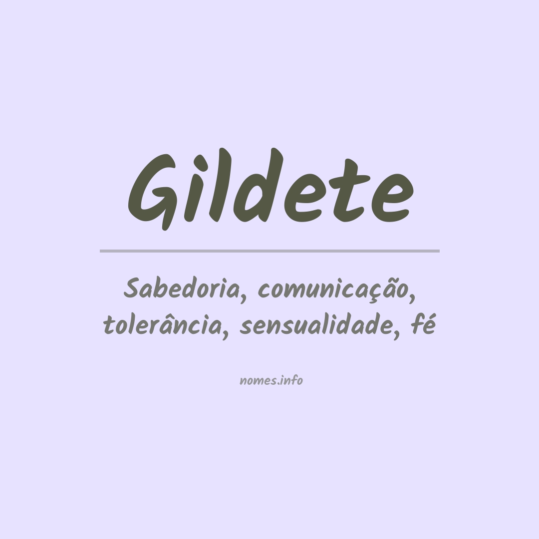 Significado do nome Gildete