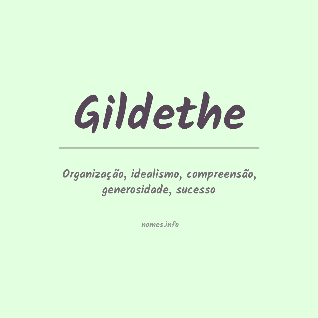 Significado do nome Gildethe