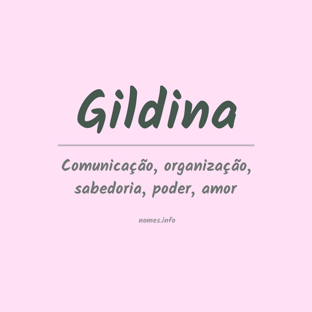 Significado do nome Gildina