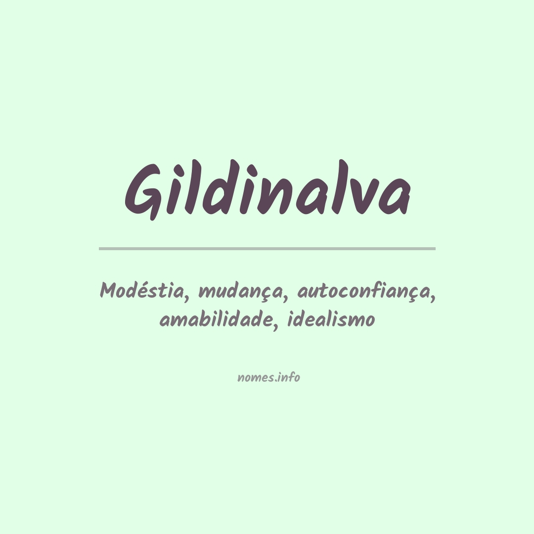 Significado do nome Gildinalva