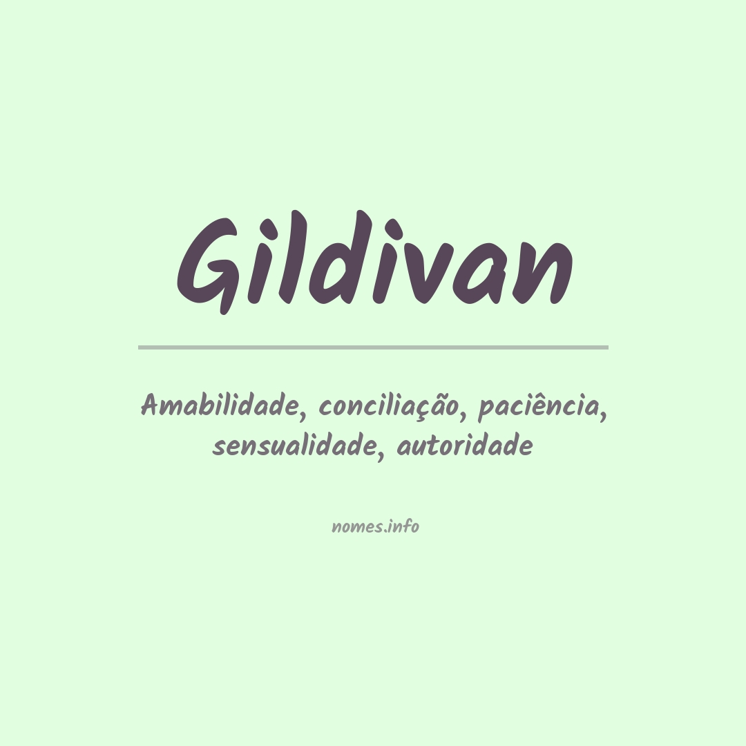 Significado do nome Gildivan