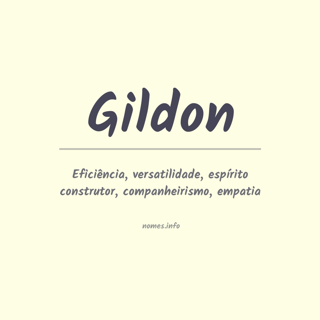 Significado do nome Gildon