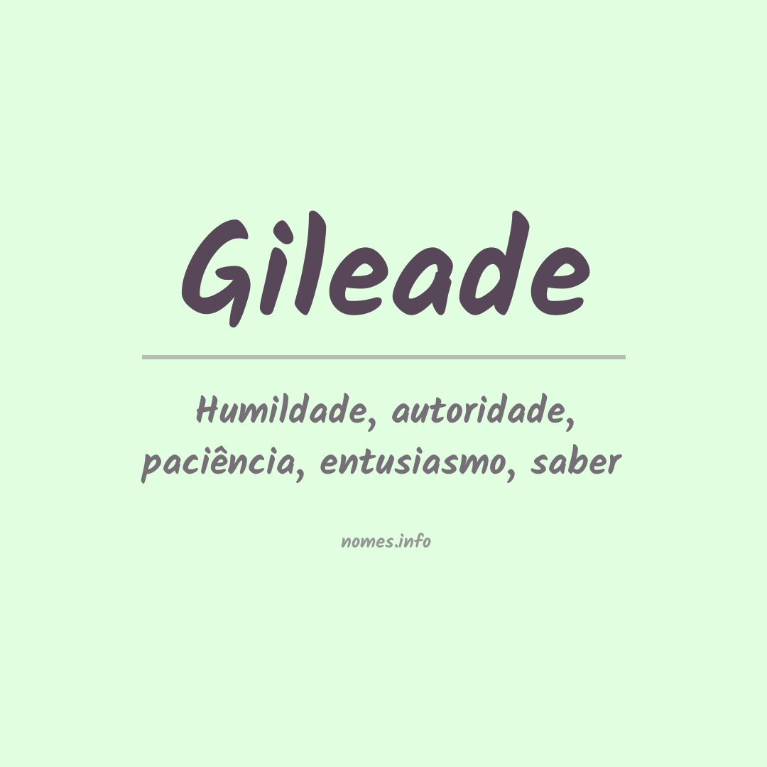 Significado do nome Gileade