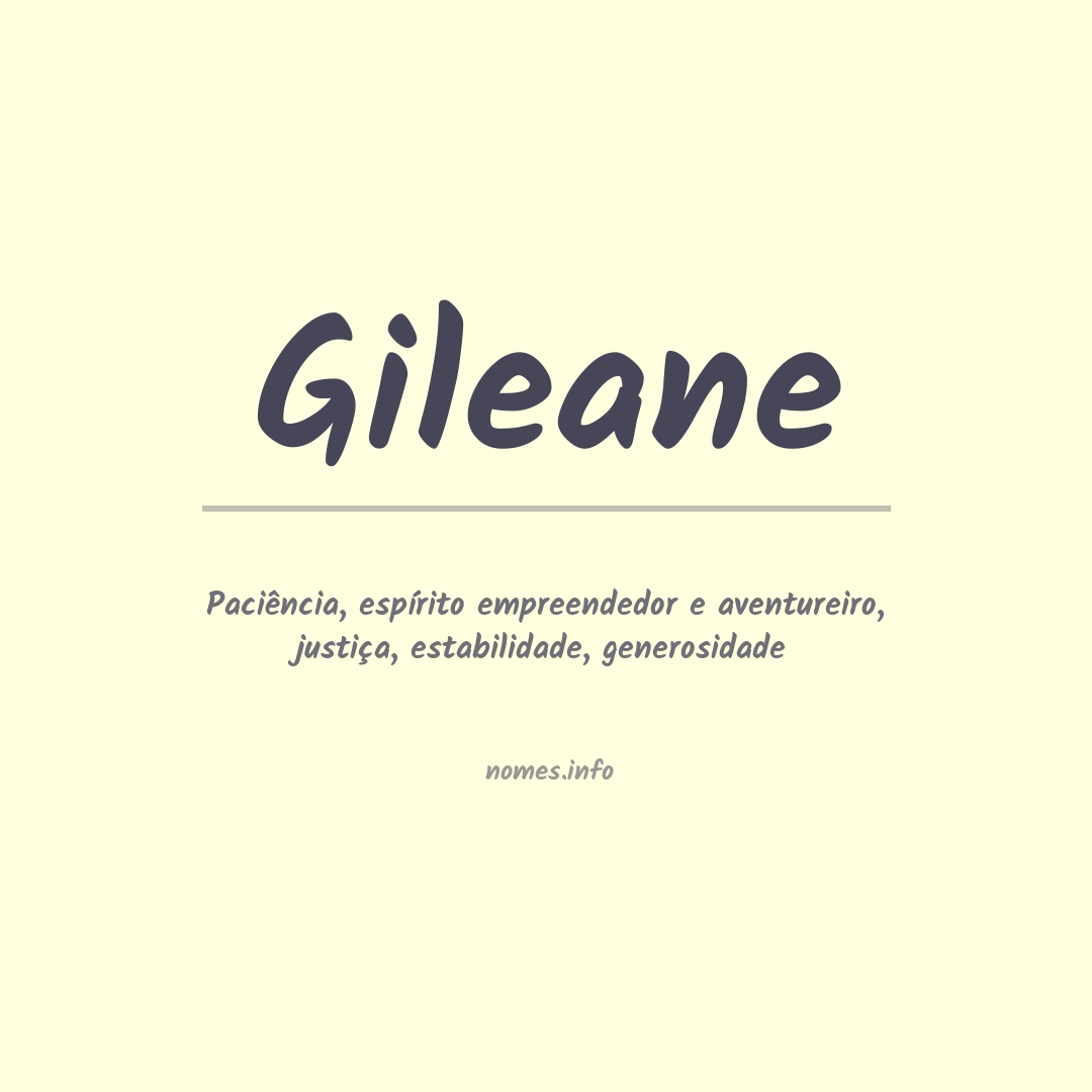 Significado do nome Gileane