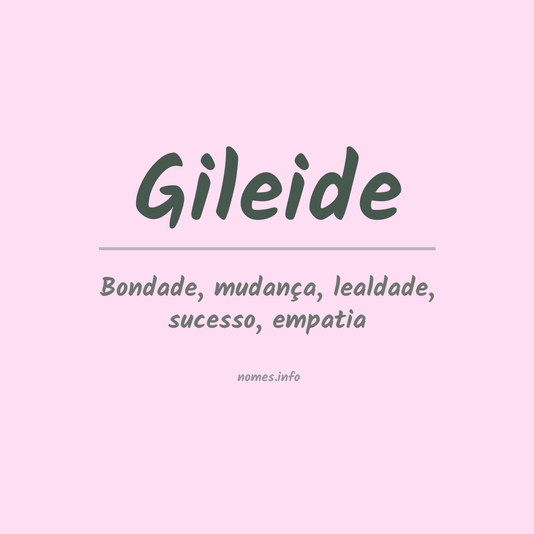 Significado do nome Gileide
