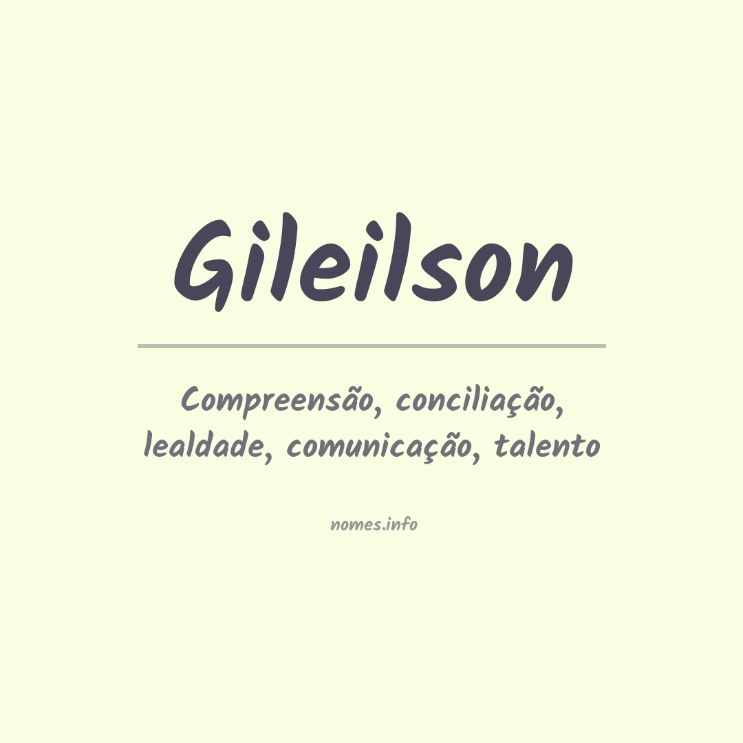 Significado do nome Gileilson