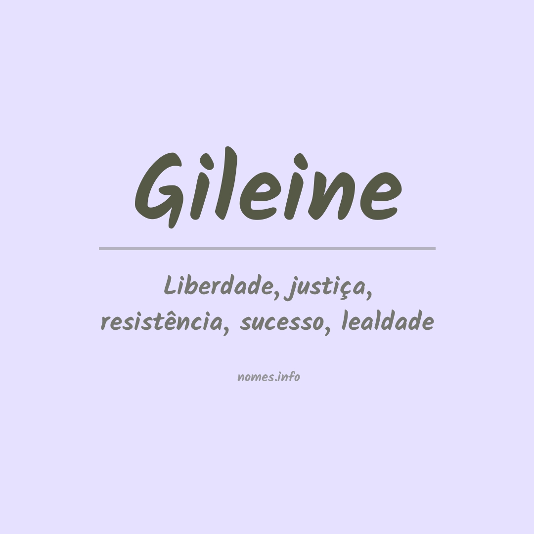 Significado do nome Gileine