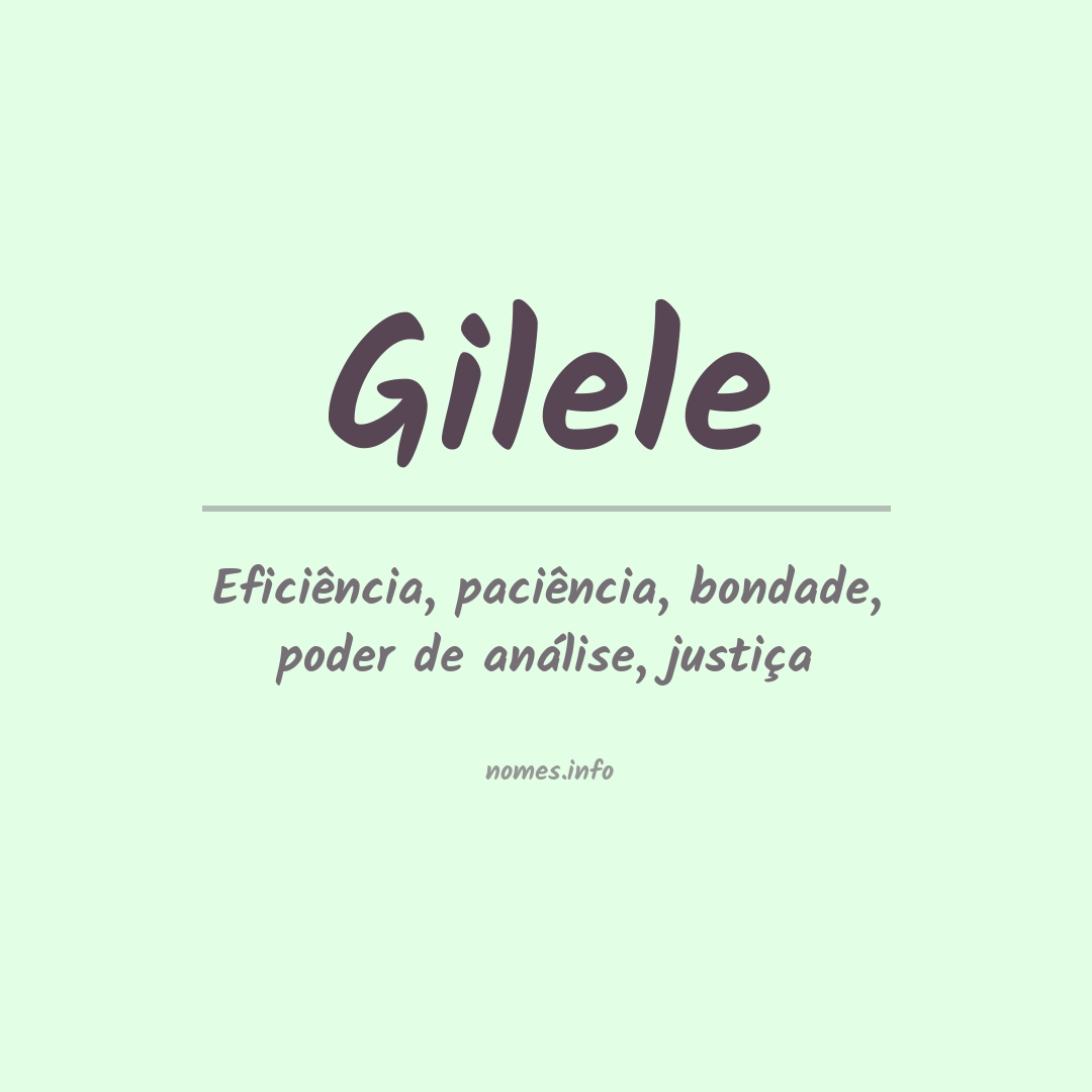 Significado do nome Gilele
