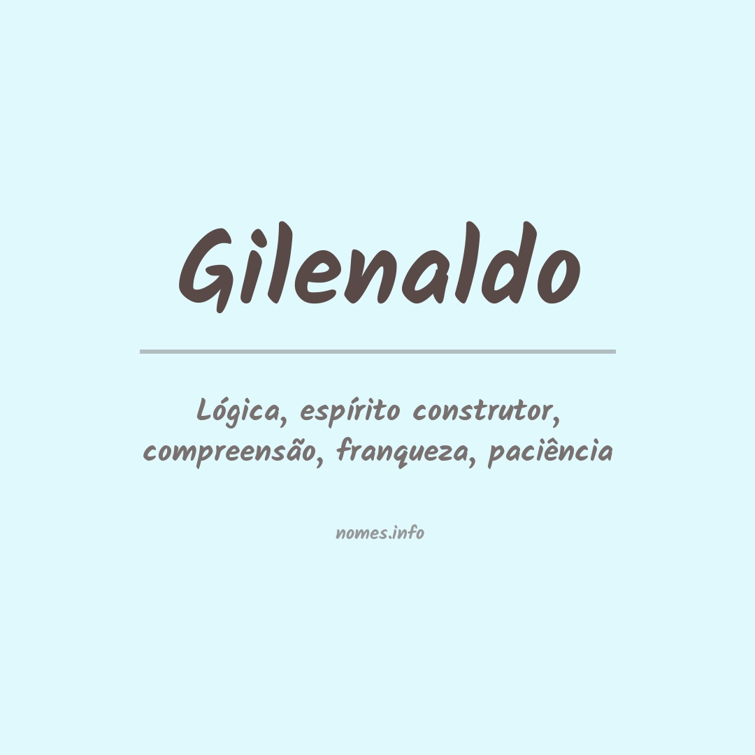 Significado do nome Gilenaldo