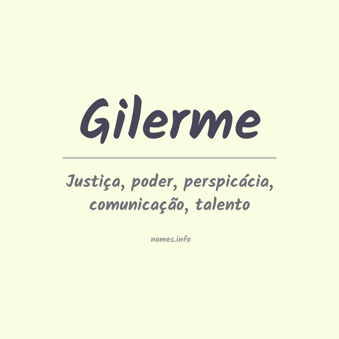 Significado do nome Gilerme