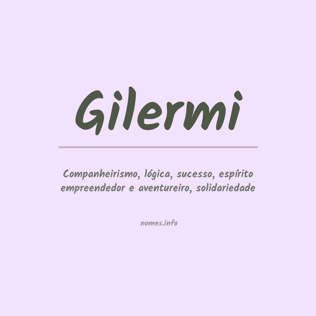 Significado do nome Gilermi