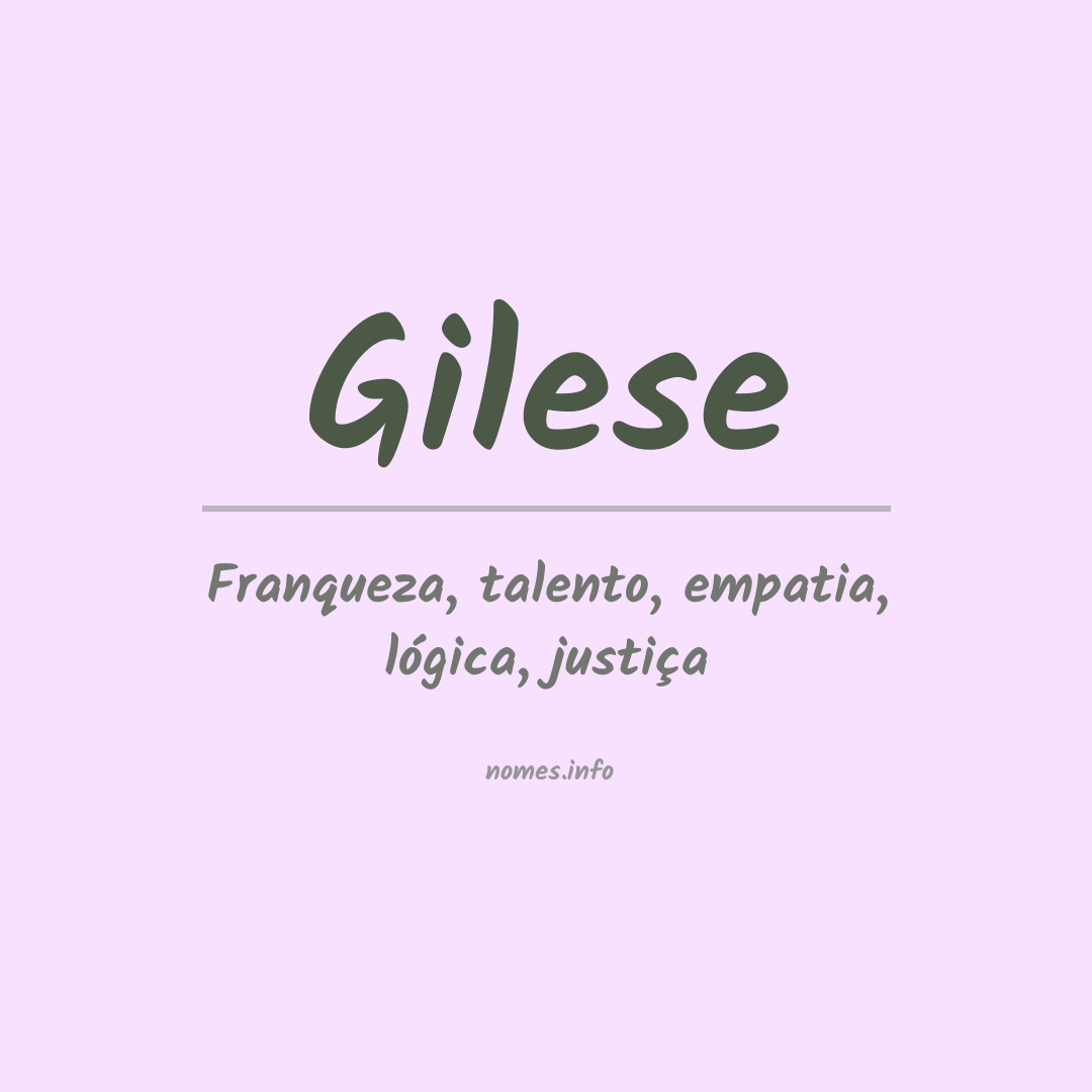 Significado do nome Gilese