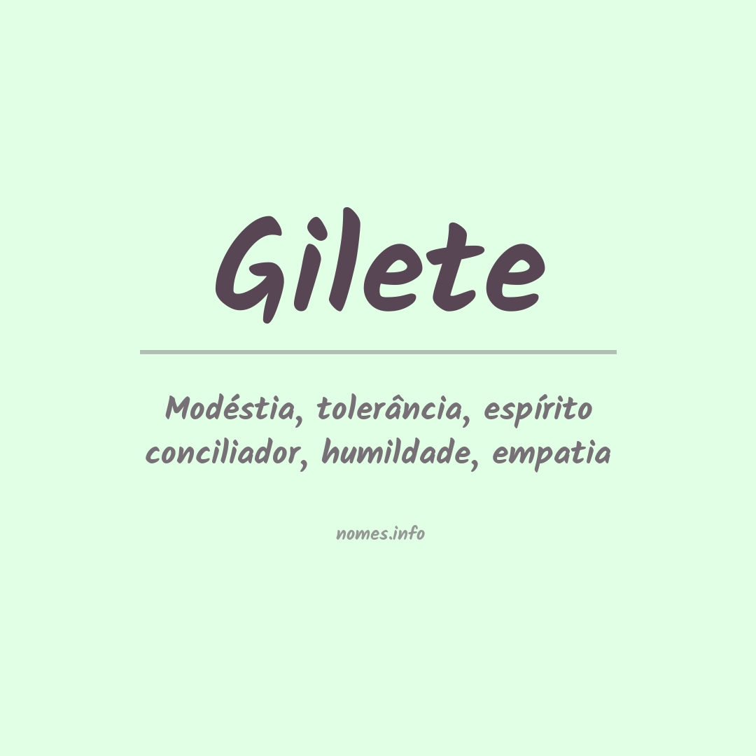 Significado do nome Gilete