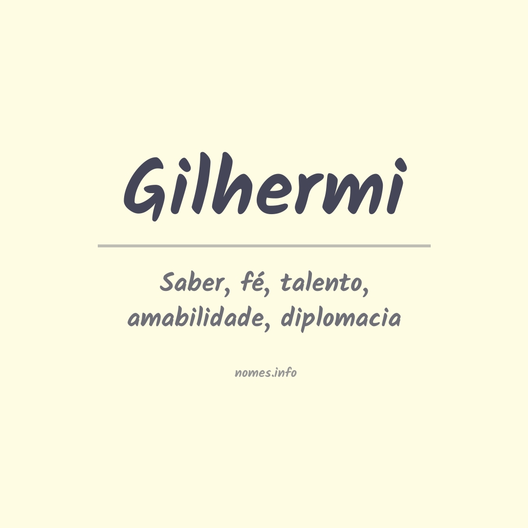 Significado do nome Gilhermi