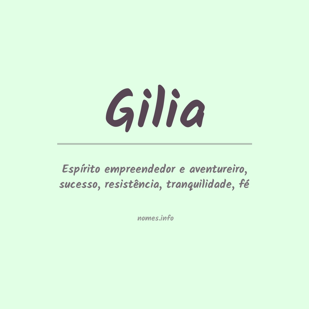 Significado do nome Gilia