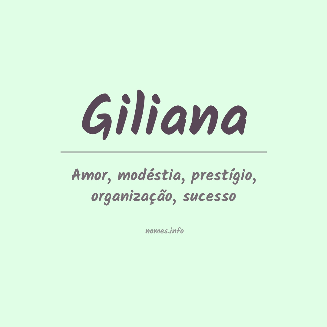 Significado do nome Giliana