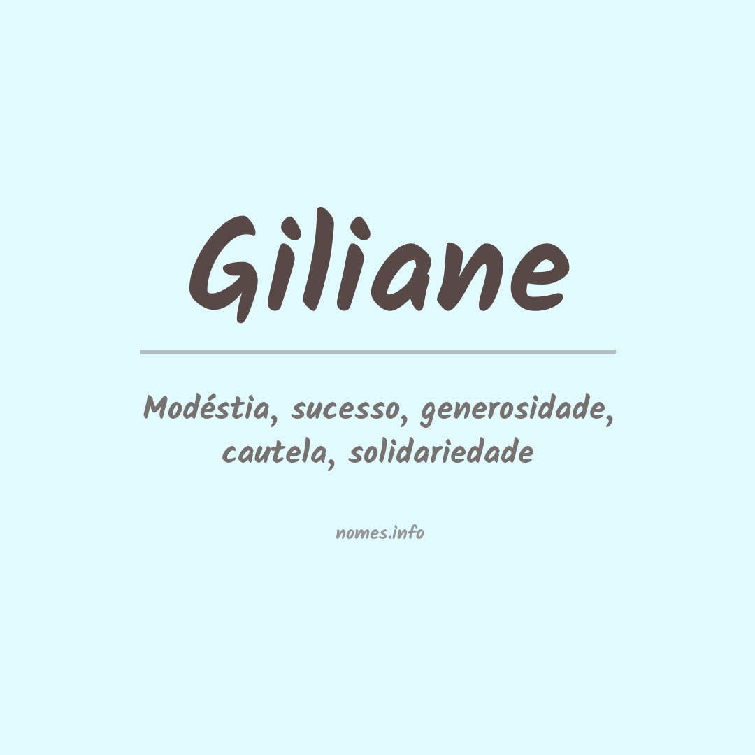 Significado do nome Giliane