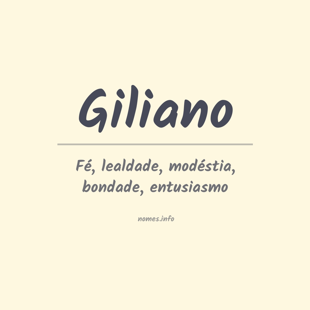 Significado do nome Giliano