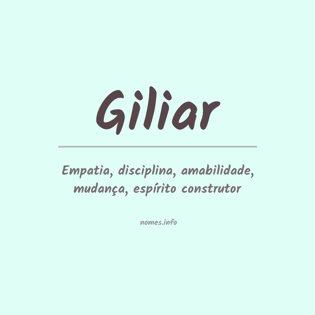 Significado do nome Giliar