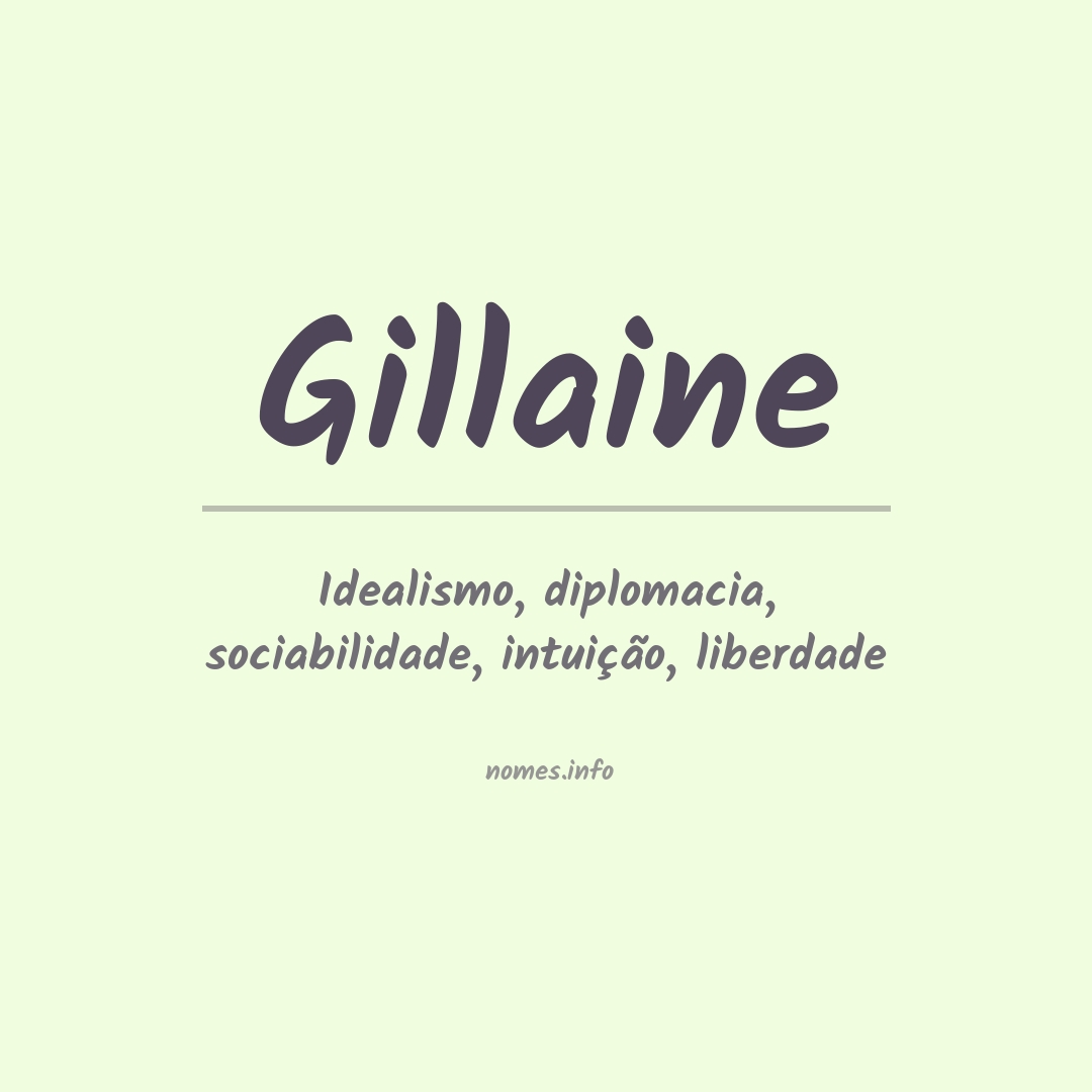 Significado do nome Gillaine