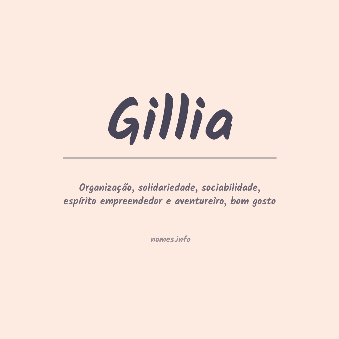 Significado do nome Gillia