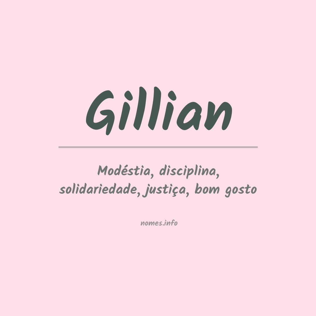 Significado do nome Gillian