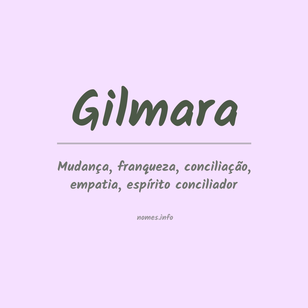 Significado do nome Gilmara