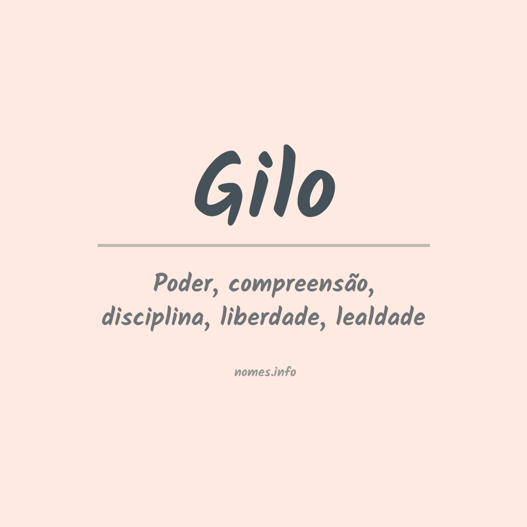 Significado do nome Gilo