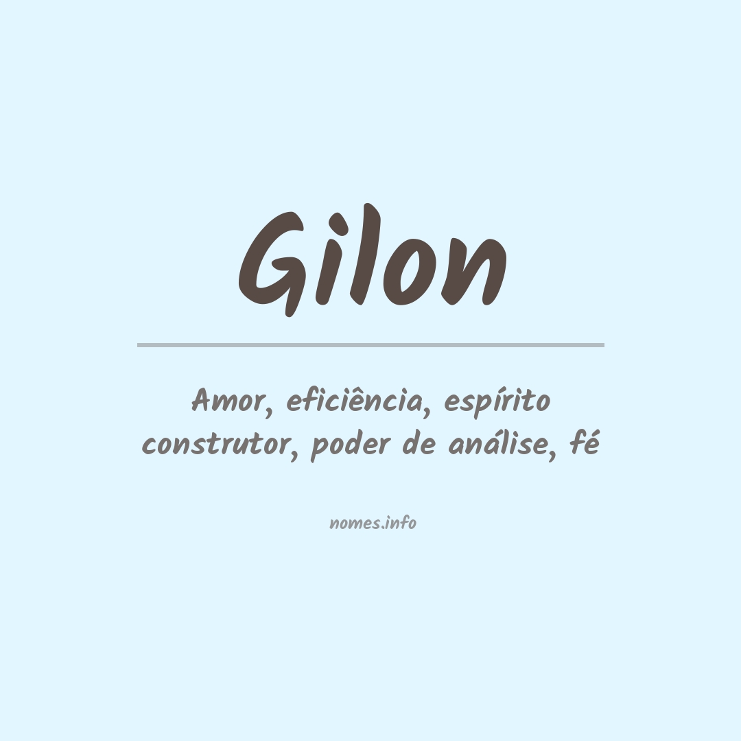 Significado do nome Gilon