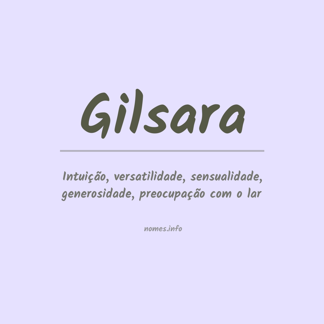 Significado do nome Gilsara