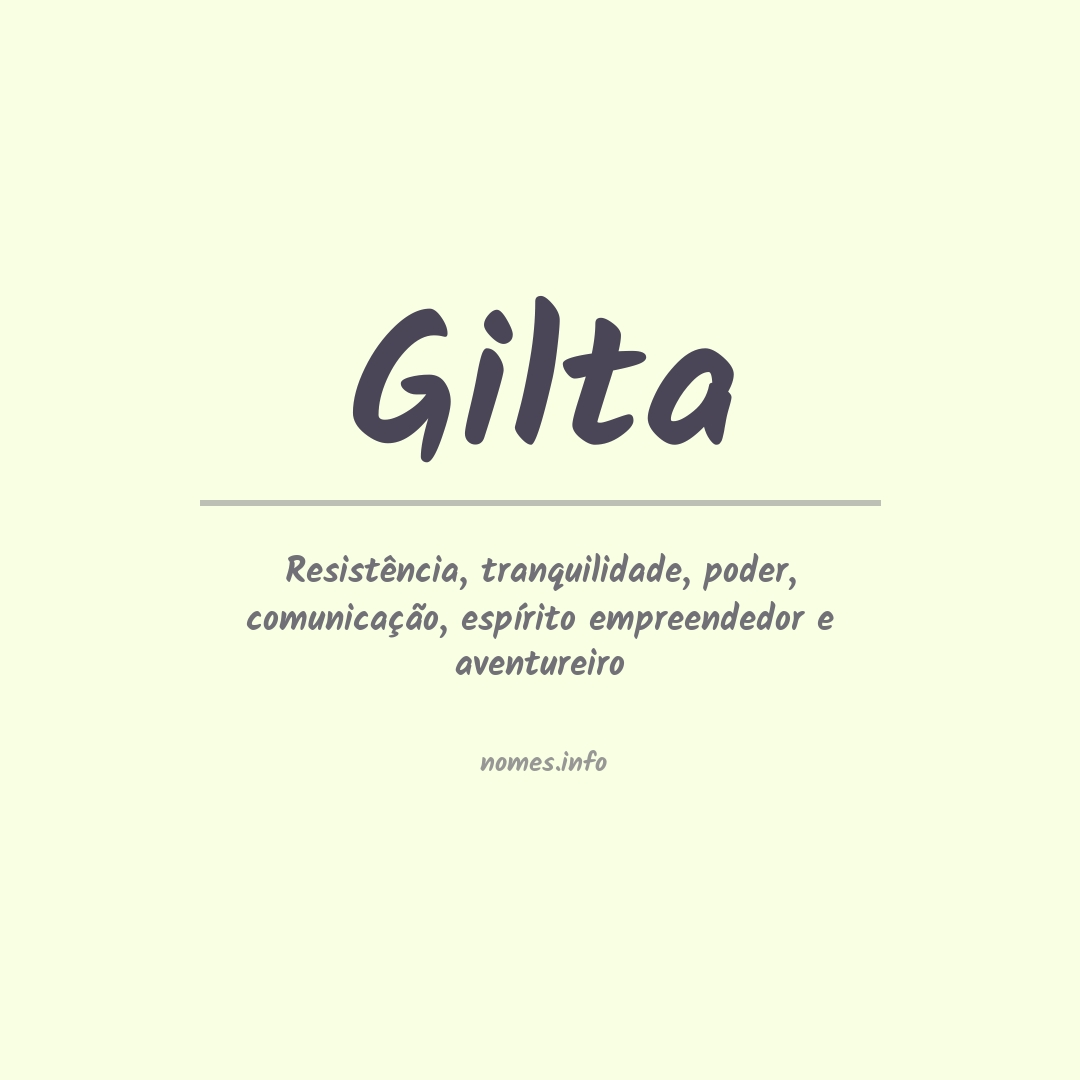 Significado do nome Gilta