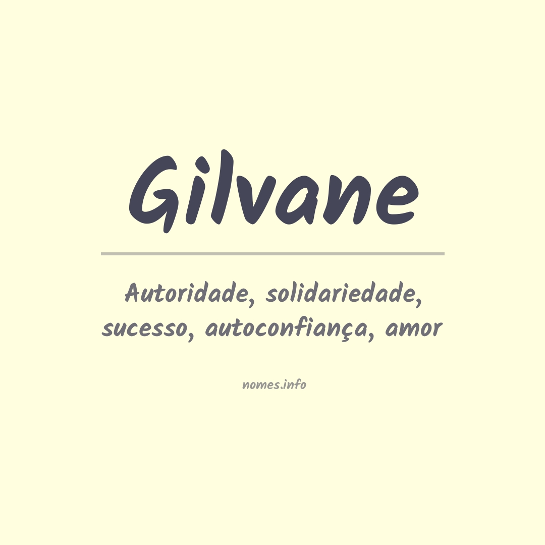 Significado do nome Gilvane