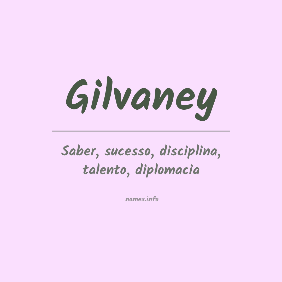 Significado do nome Gilvaney