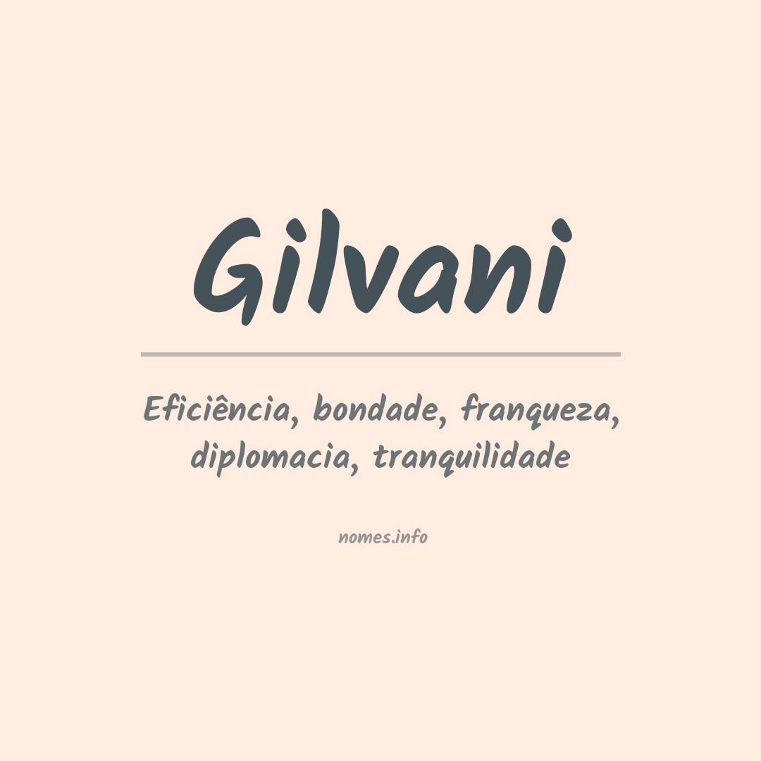 Significado do nome Gilvani
