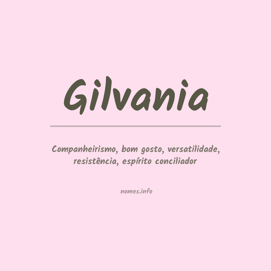 Significado do nome Gilvania