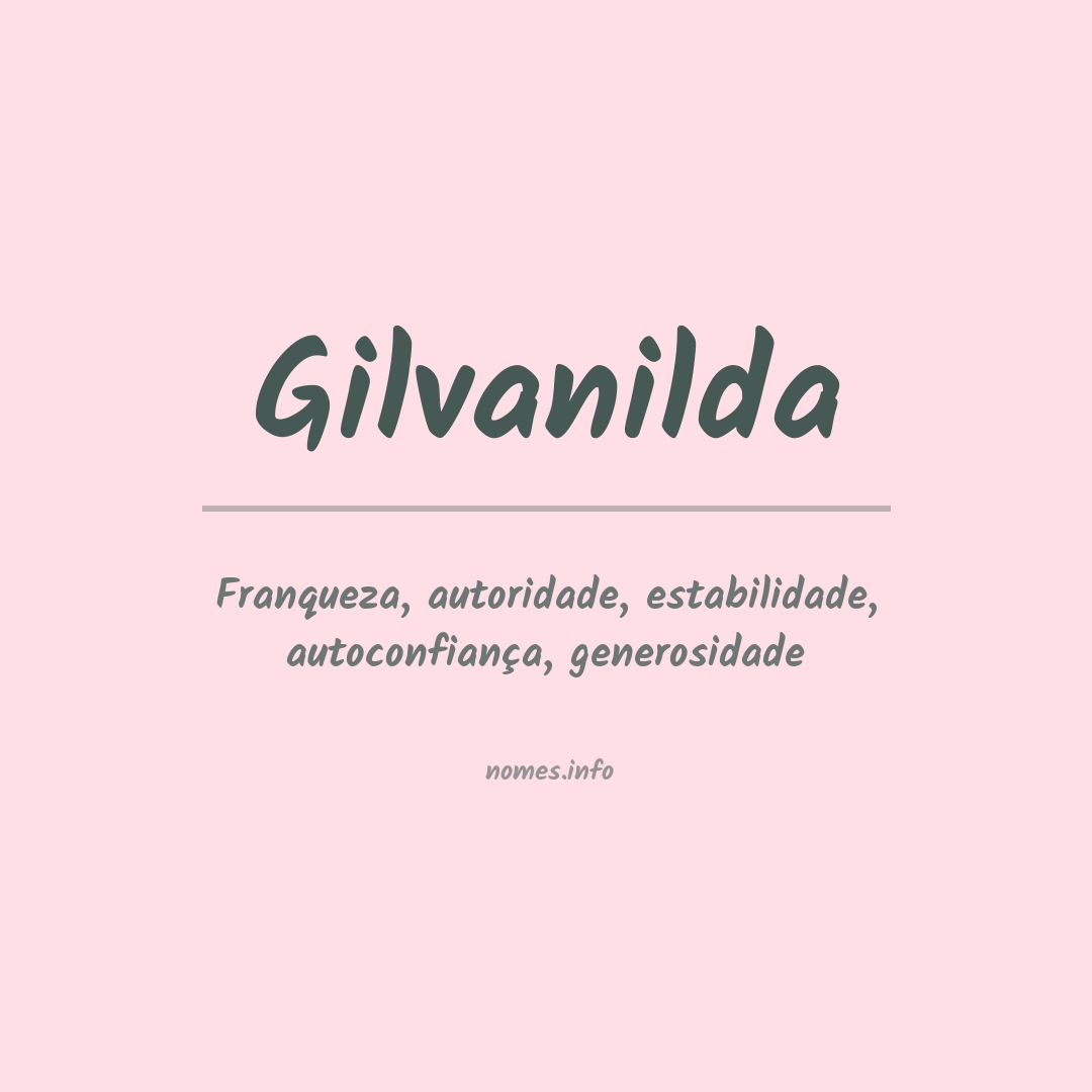 Significado do nome Gilvanilda