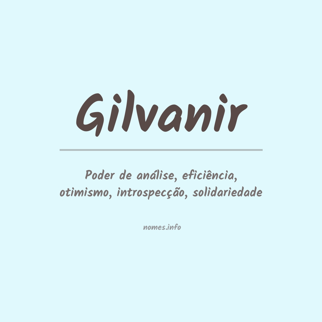 Significado do nome Gilvanir