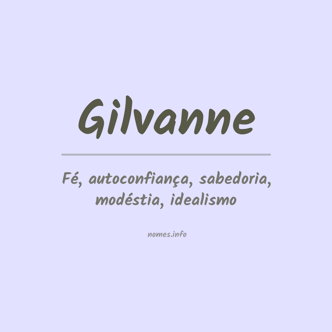 Significado do nome Gilvanne