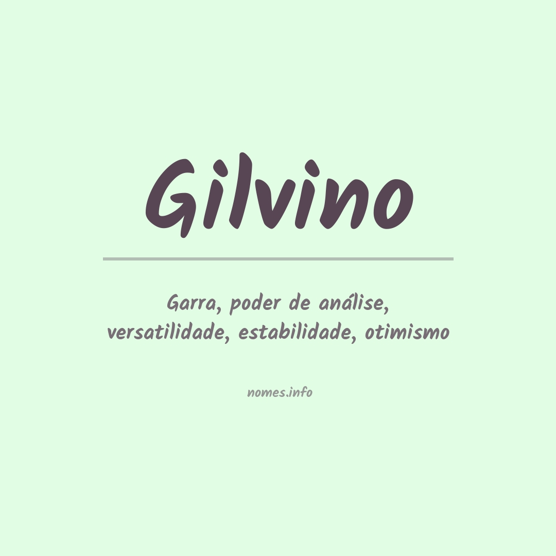 Significado do nome Gilvino
