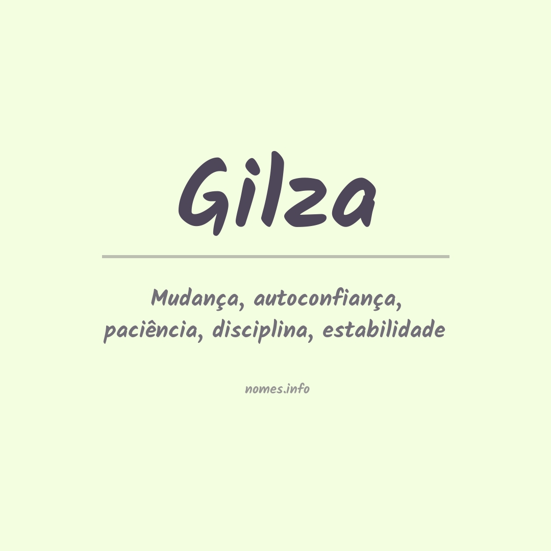 Significado do nome Gilza