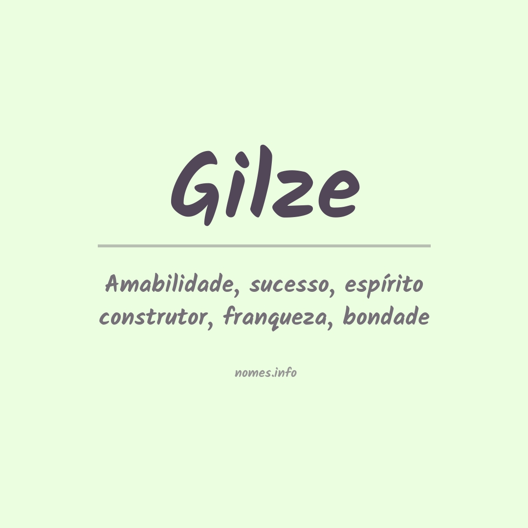 Significado do nome Gilze