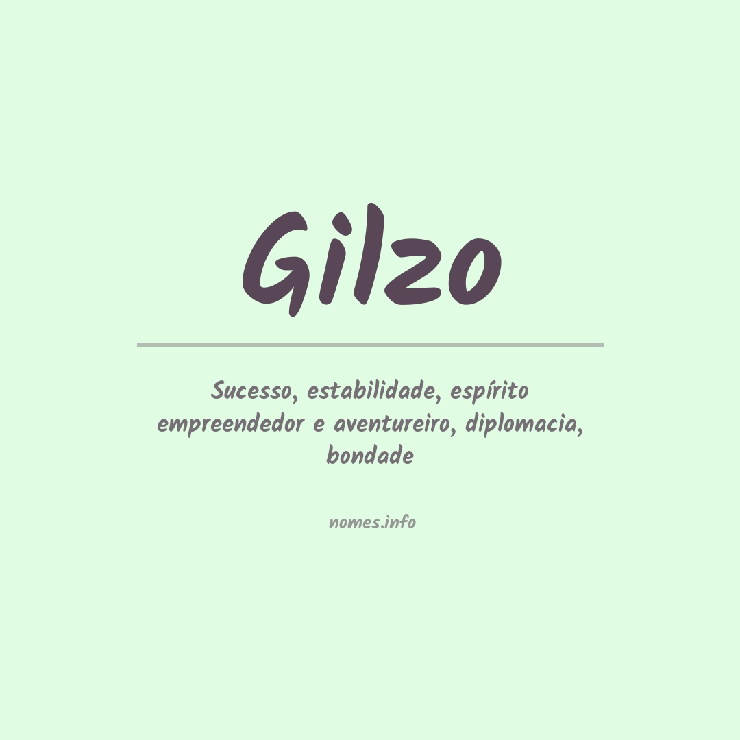 Significado do nome Gilzo