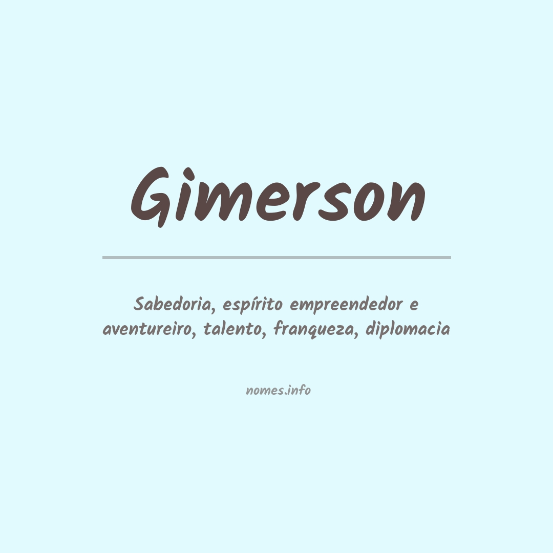 Significado do nome Gimerson